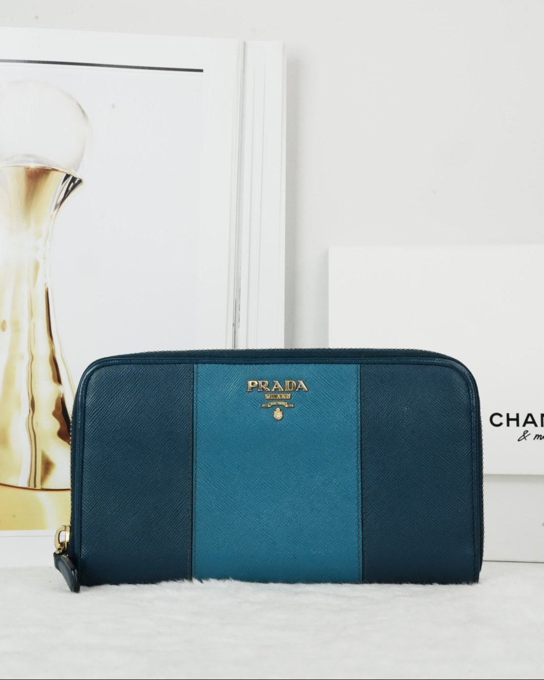 Saffiano Leather Zip-around