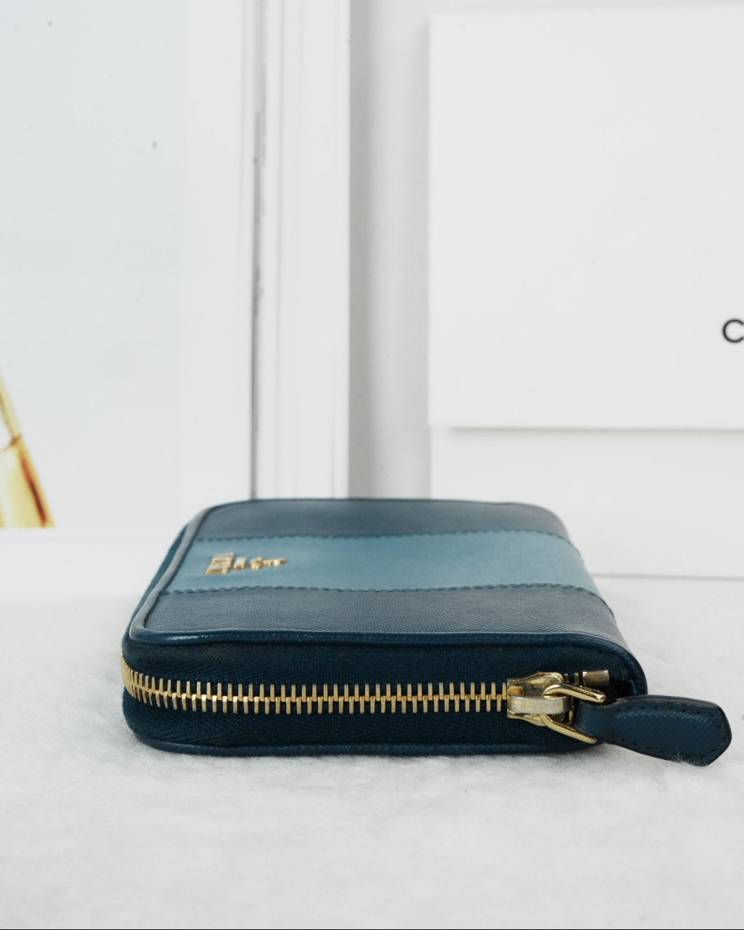 Saffiano Leather Zip-around