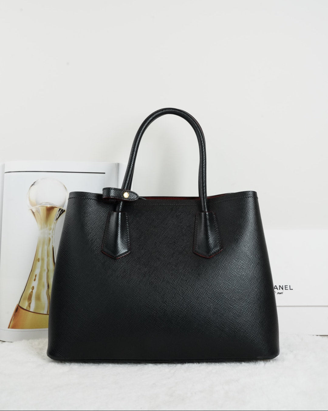 Saffiano Leather Double Bag