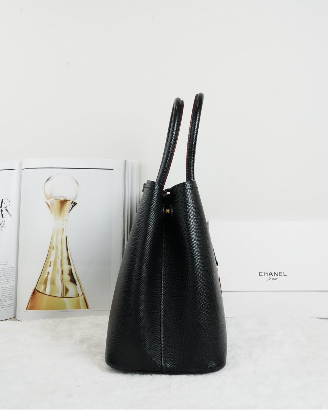 Saffiano Leather Double Bag