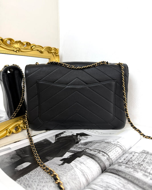 Chevron Envelope Flap Bag