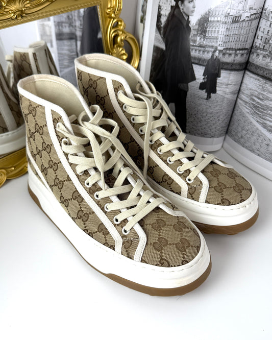 GG High-Top Canvas Sneaker