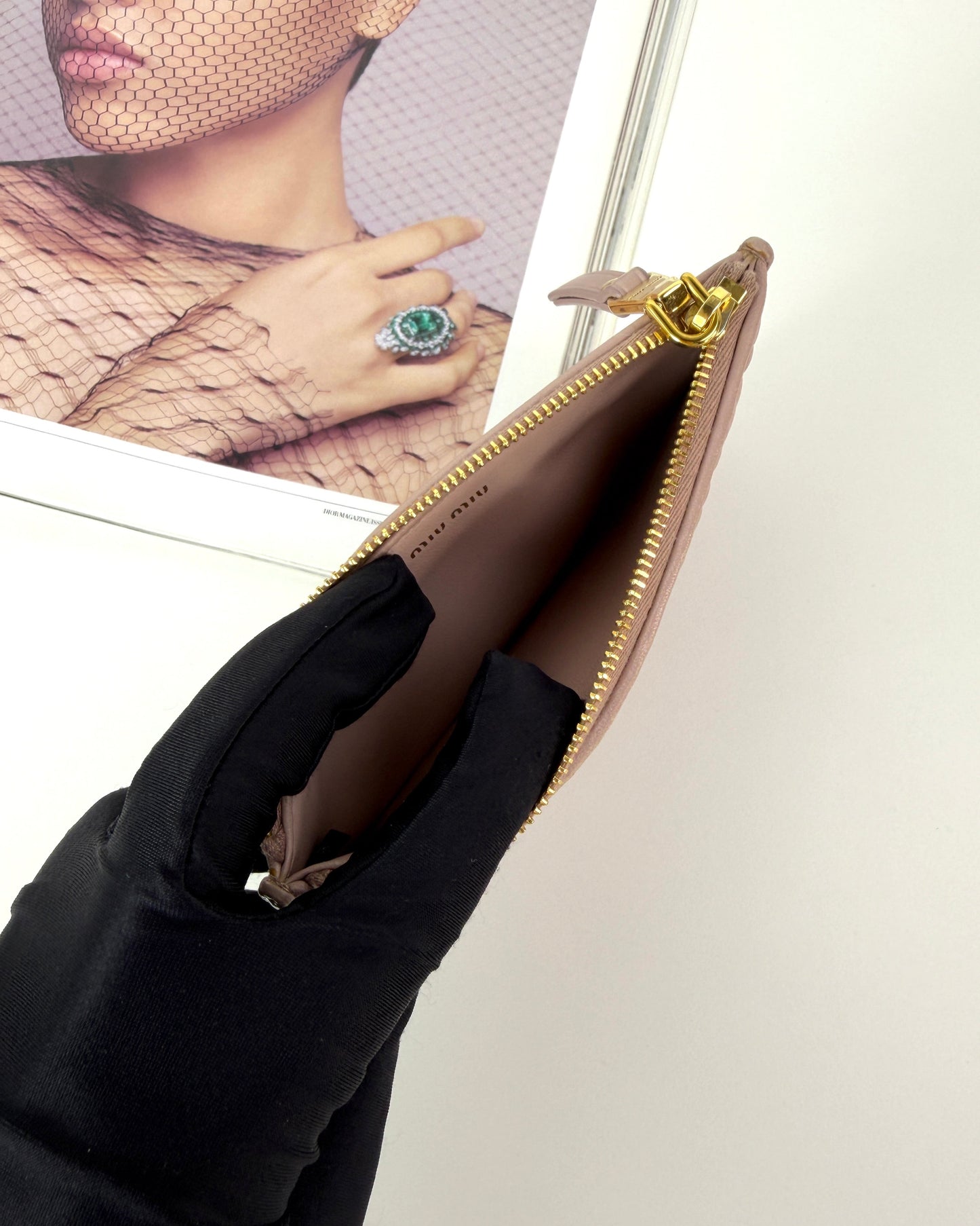 Matelassé Nappa Leather Card Holder