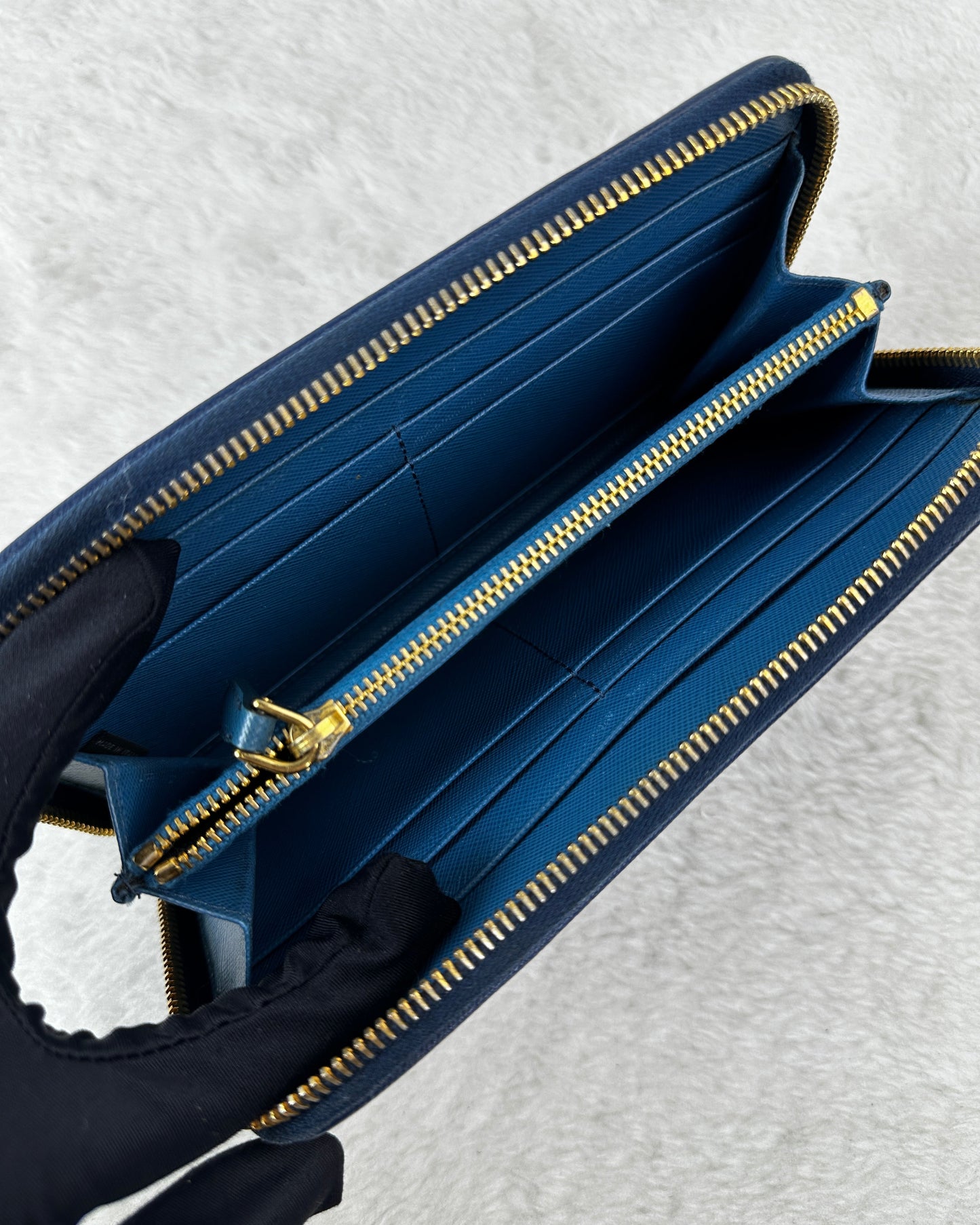 Saffiano Leather Zip-around