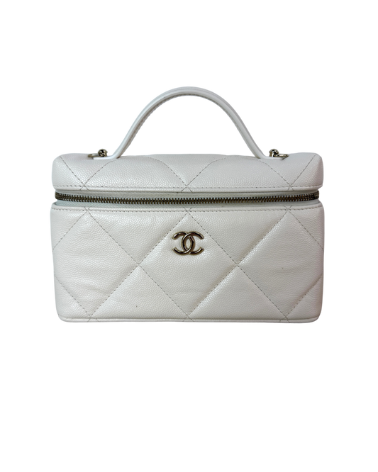 Top Handle Slim Vanity Case with Chain