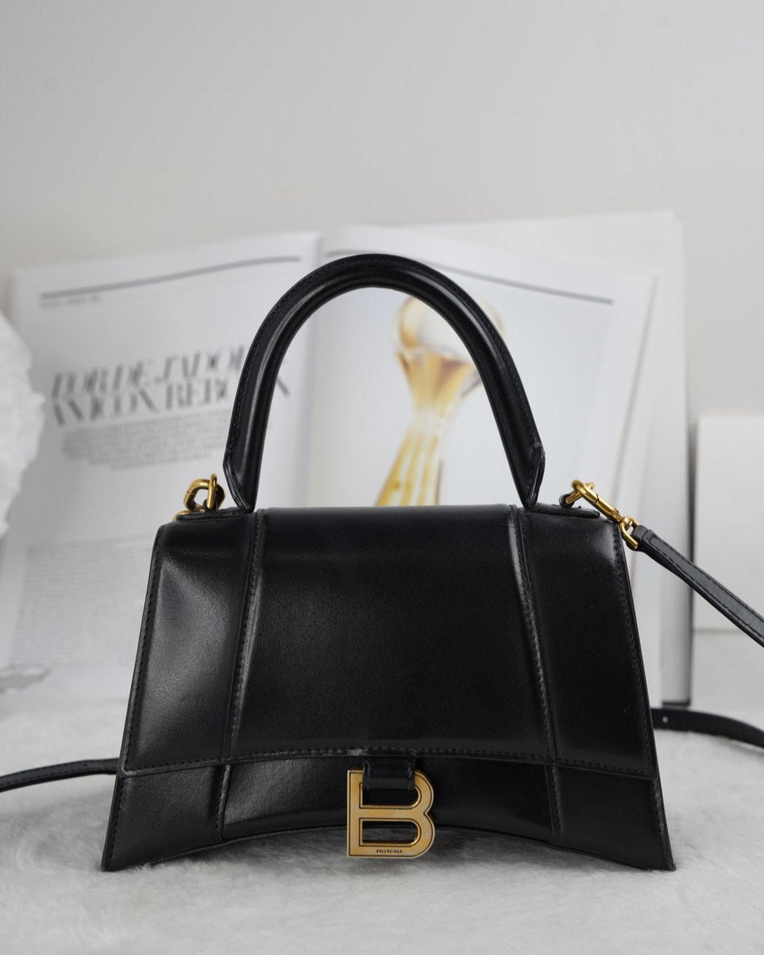 Hourglass Top Handle Bag