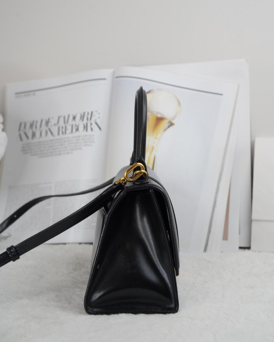 Hourglass Top Handle Bag