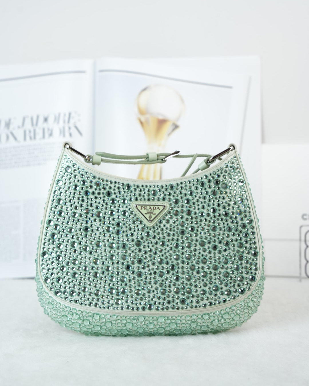 Cleo Satin Crystal Appliqué