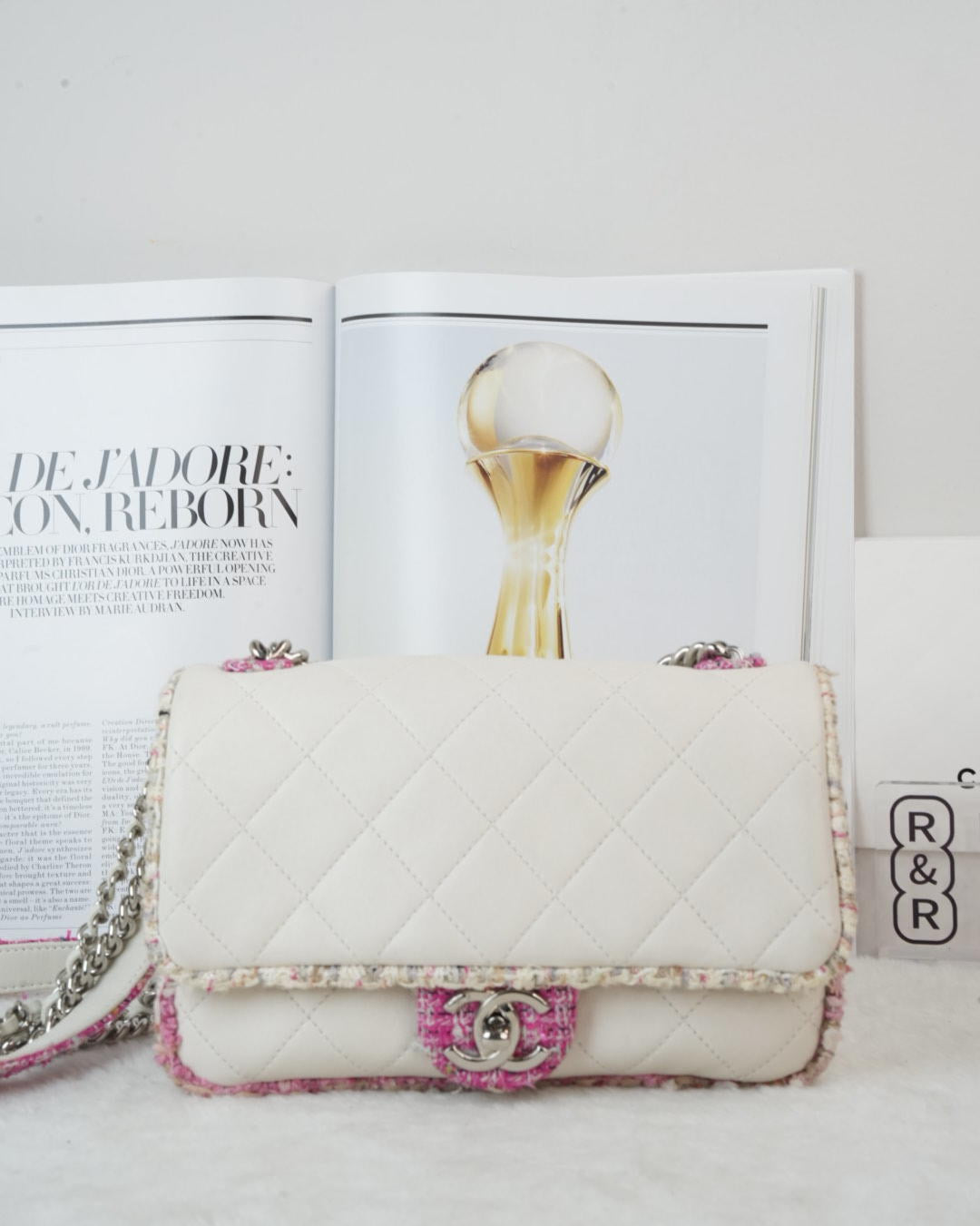 Tweed Elegant Trim Flap Bag