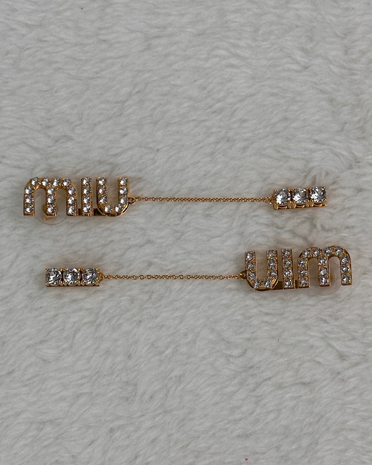 Crystal-embellished drop earrings