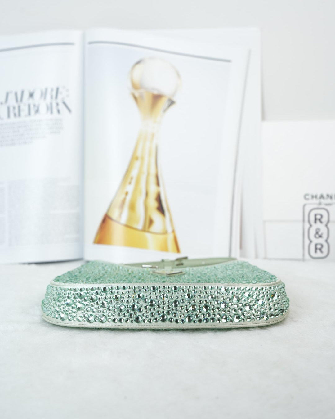 Cleo Satin Crystal Appliqué