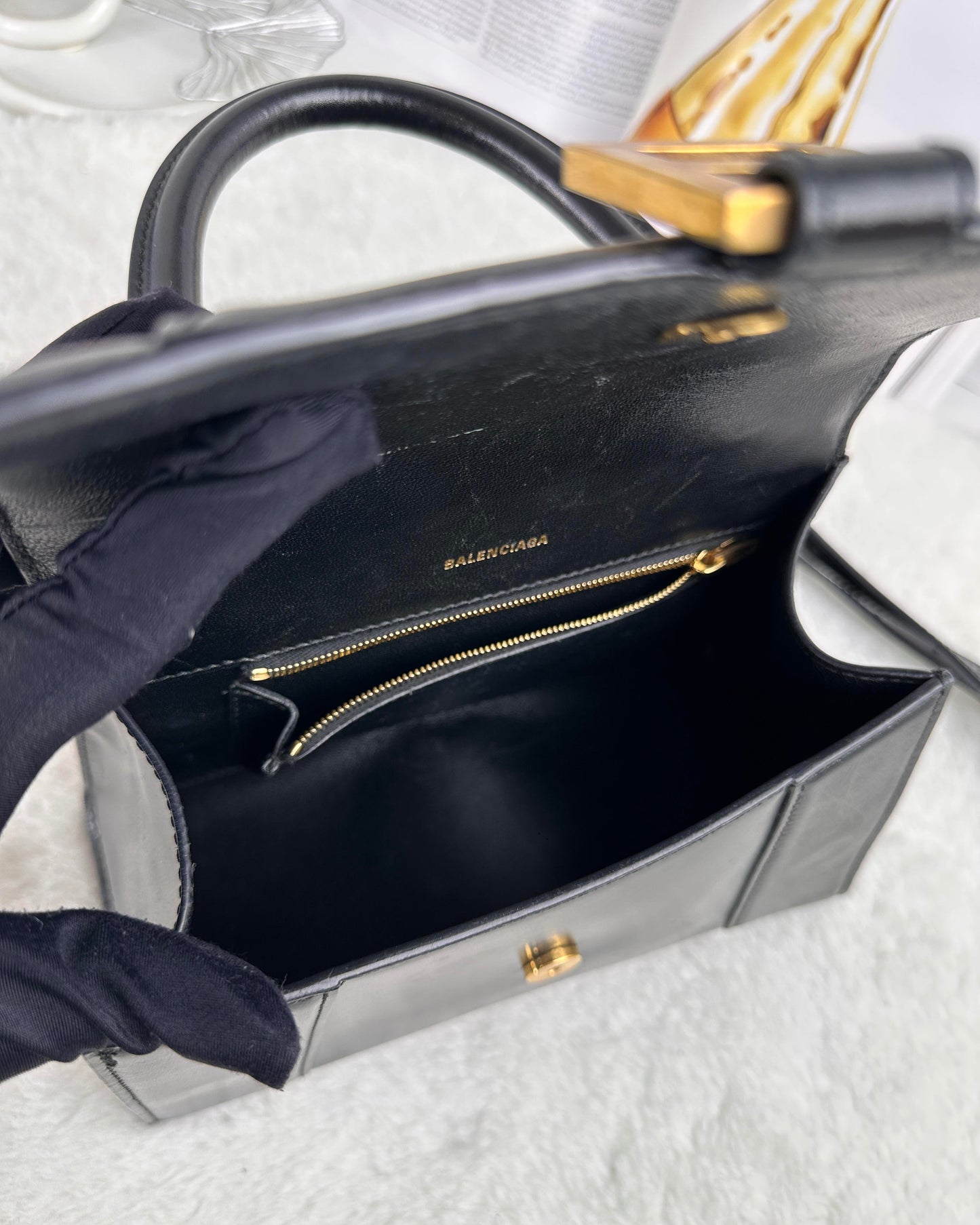 Hourglass Top Handle Bag