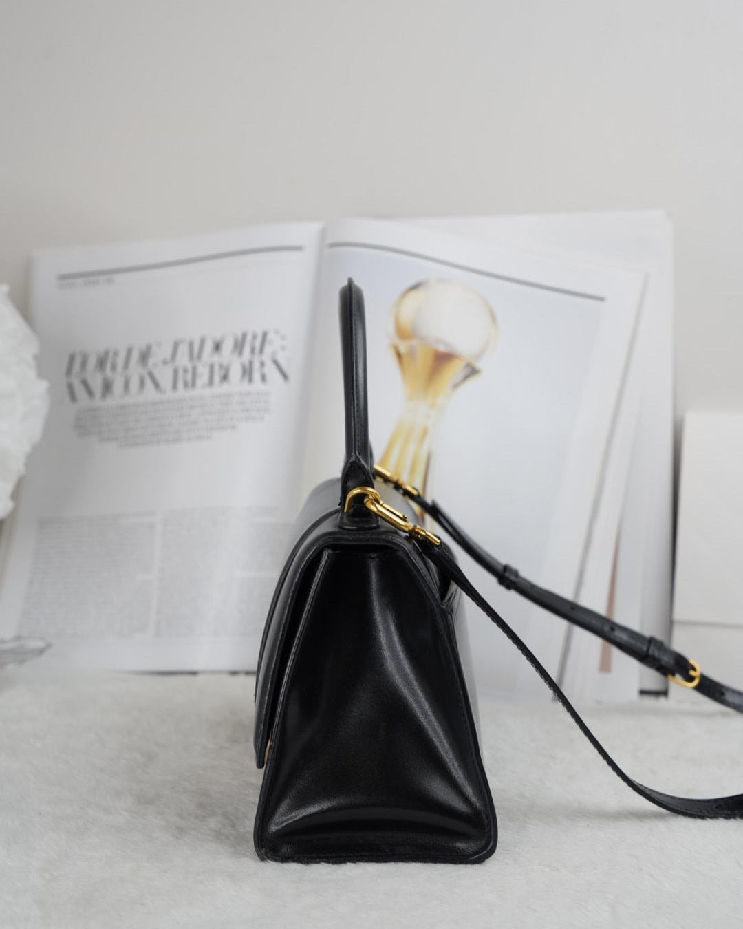 Hourglass Top Handle Bag