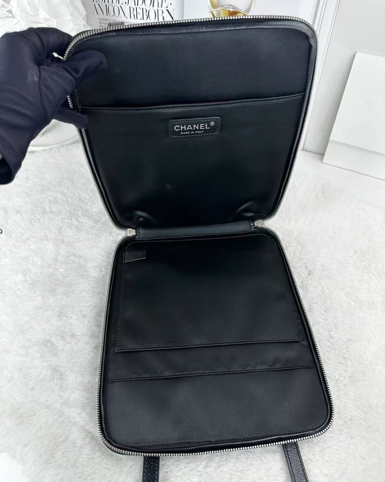 Matelasse Quilted Leather Tablet Case