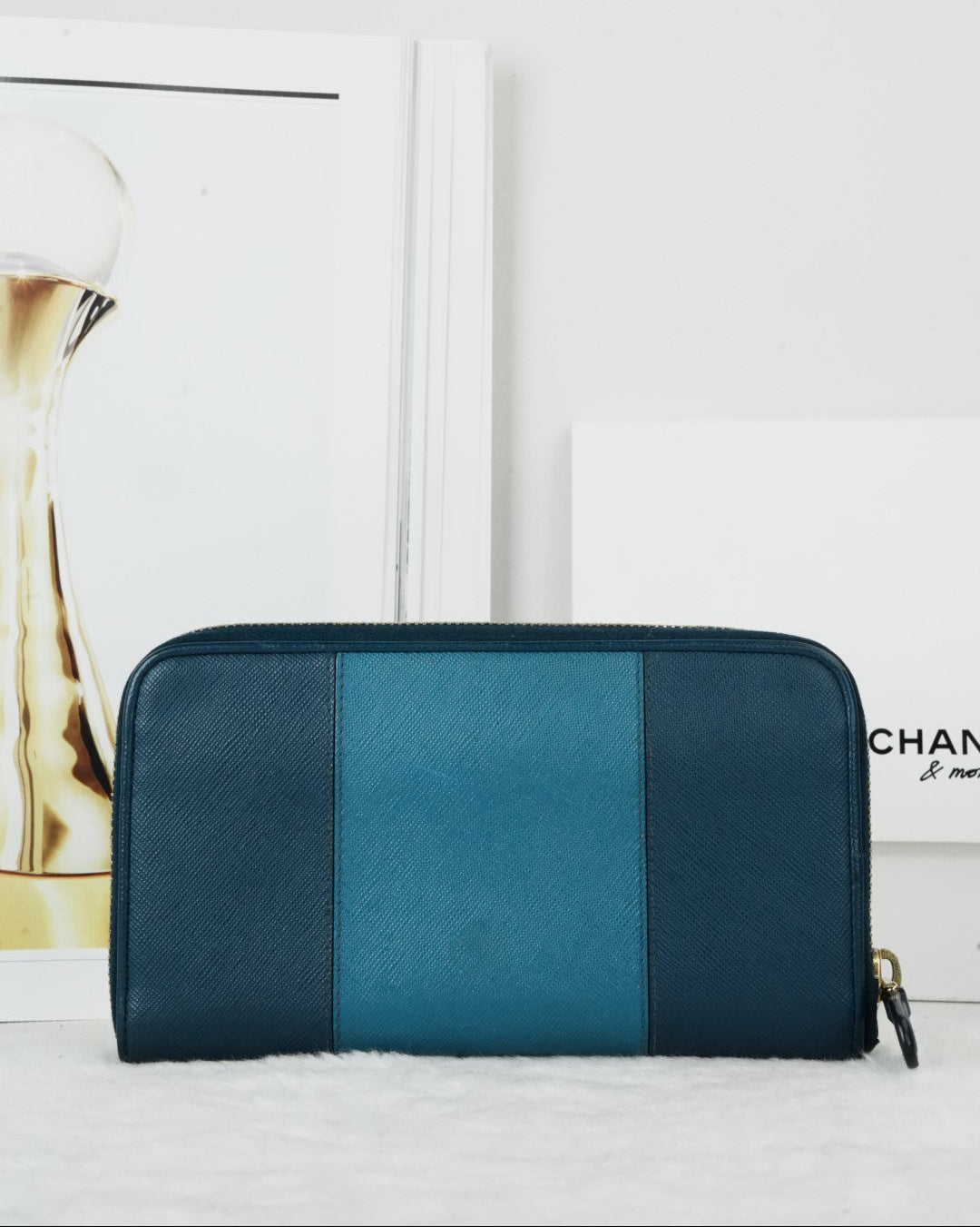 Saffiano Leather Zip-around