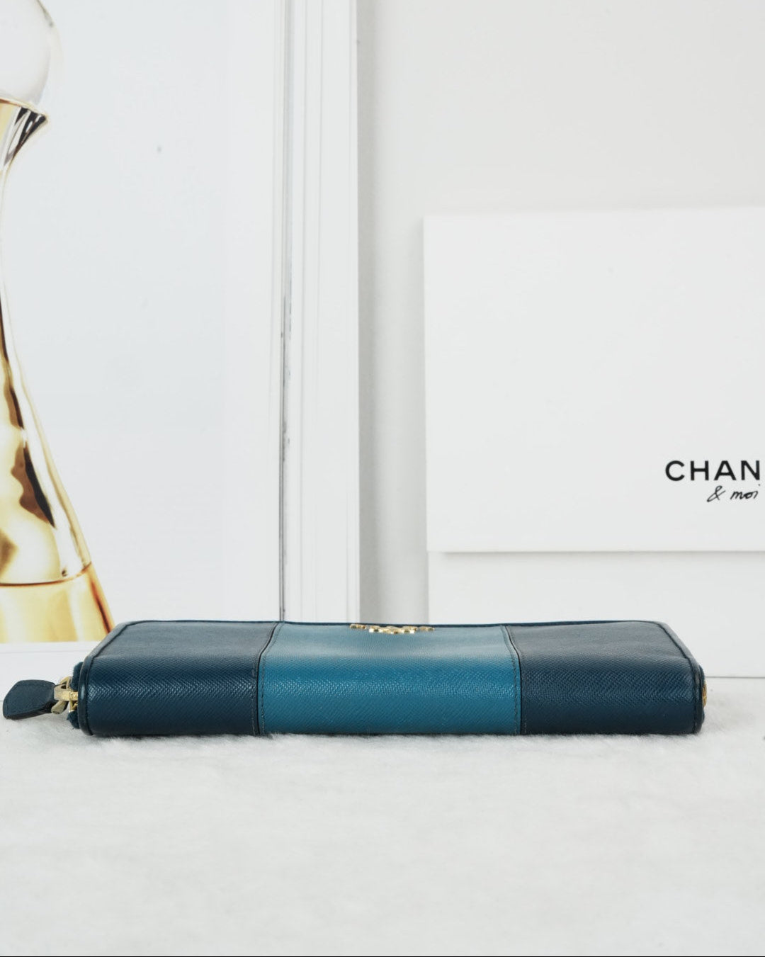 Saffiano Leather Zip-around