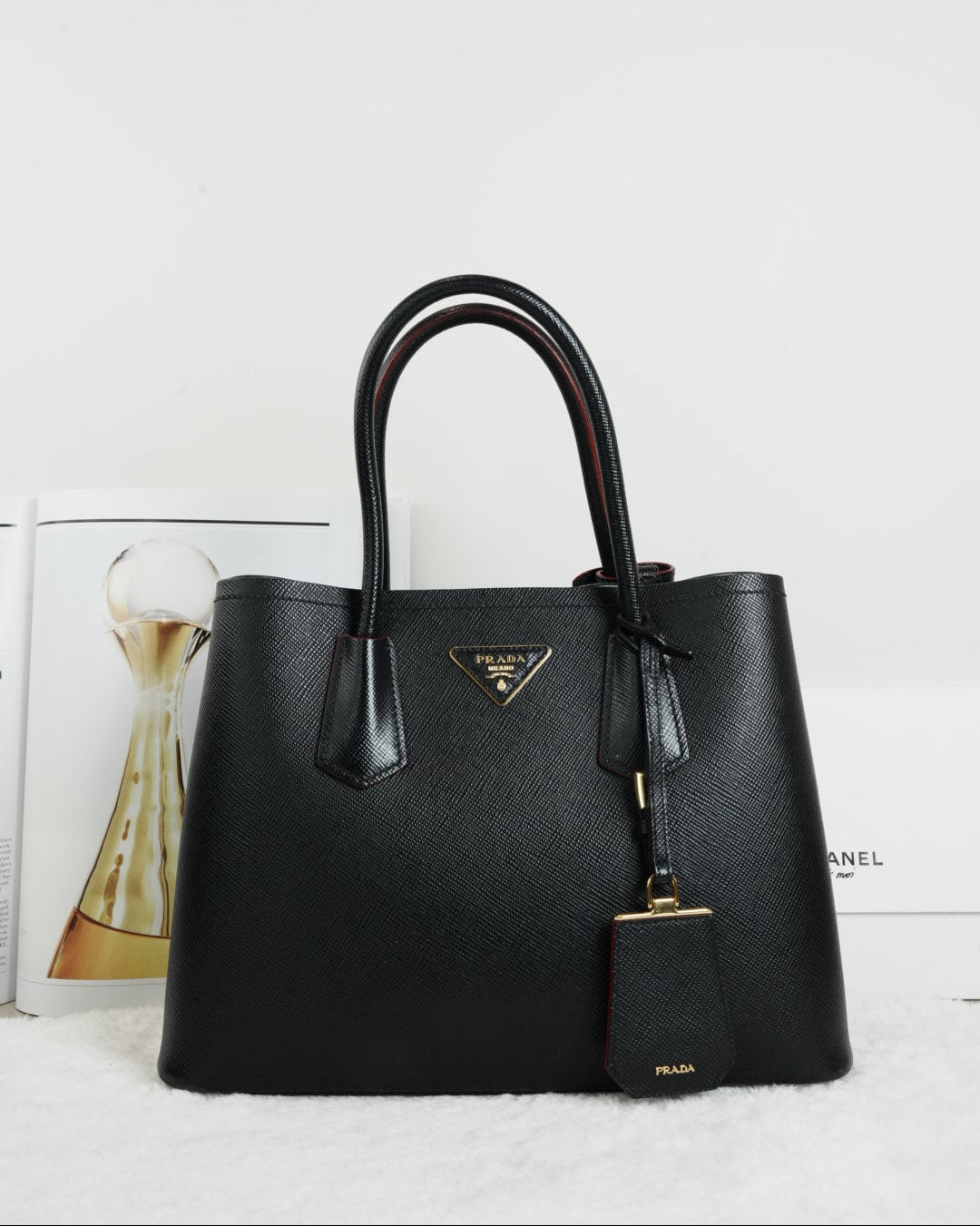 Saffiano Leather Double Bag