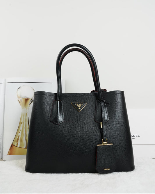 Saffiano Leather Double Bag