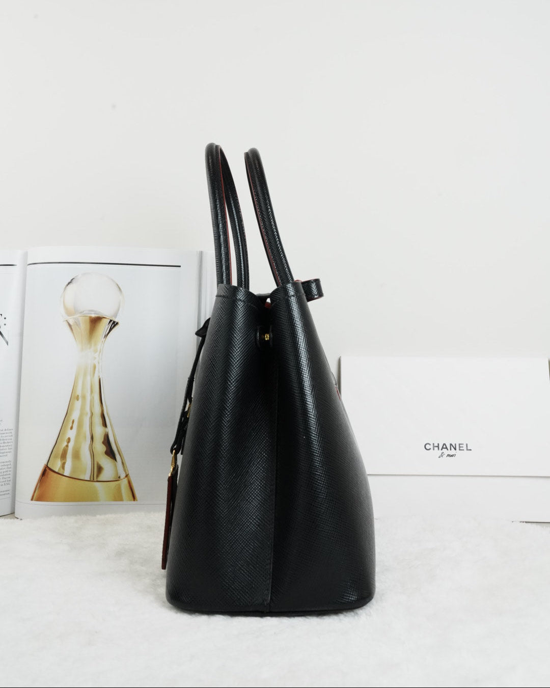 Saffiano Leather Double Bag