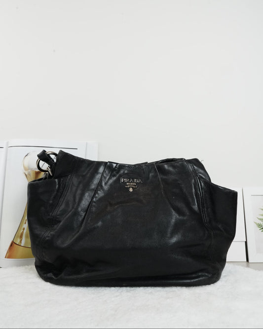 Shirred Hobo Bag