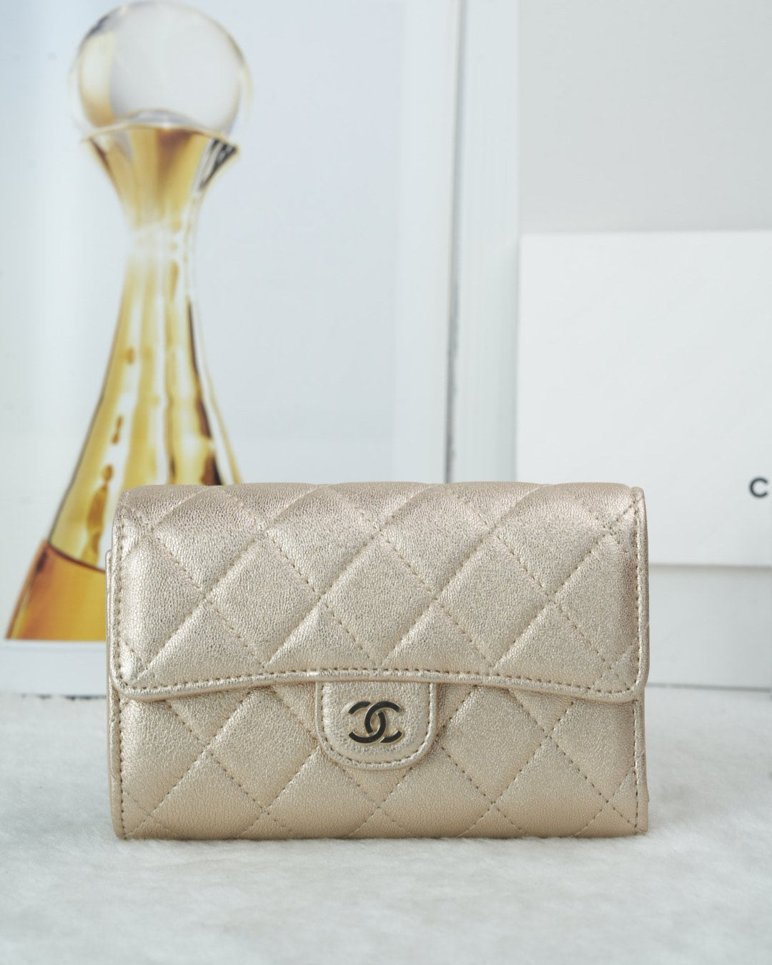 Quilted Large Flap Wallet
