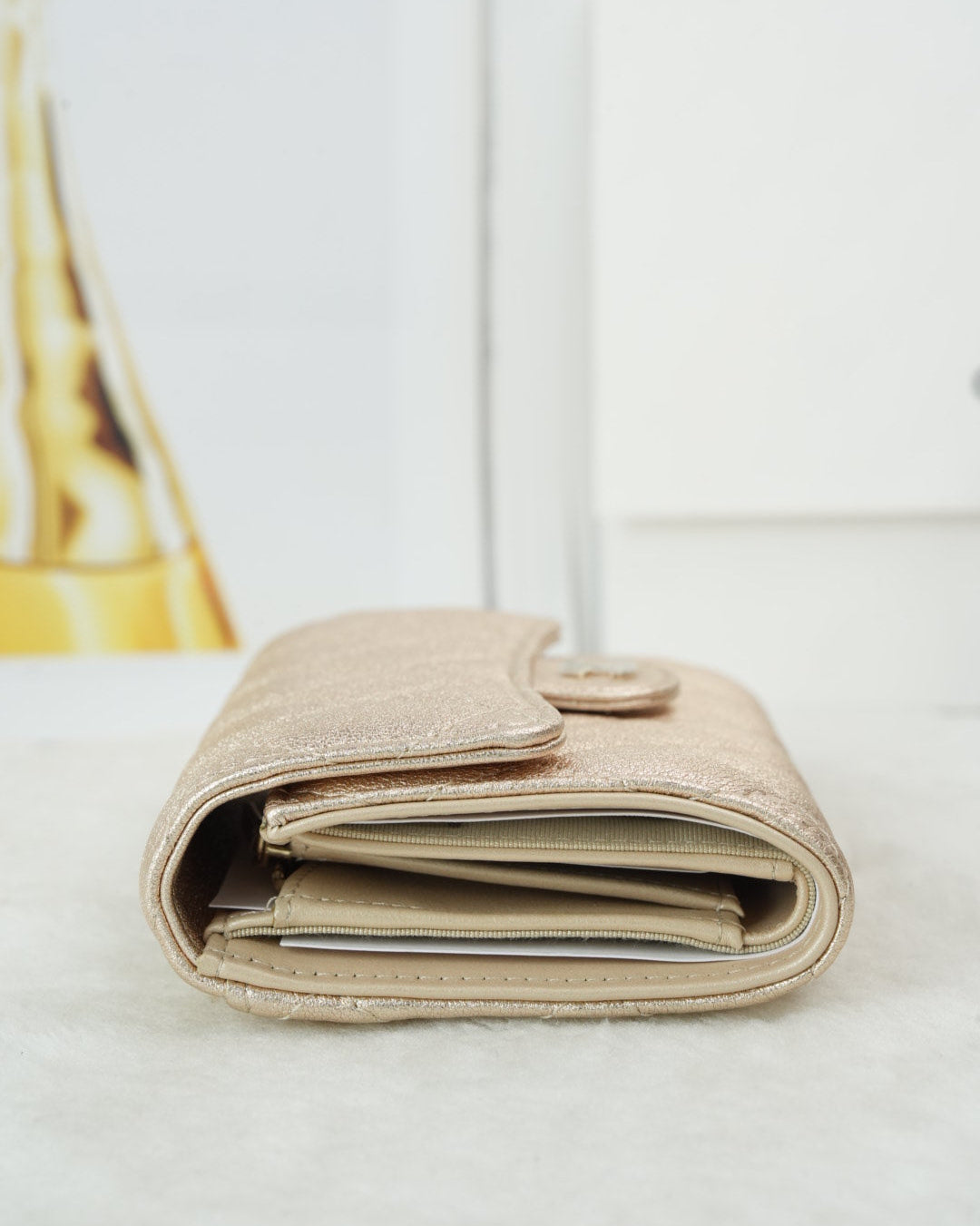 Quilted Large Flap Wallet
