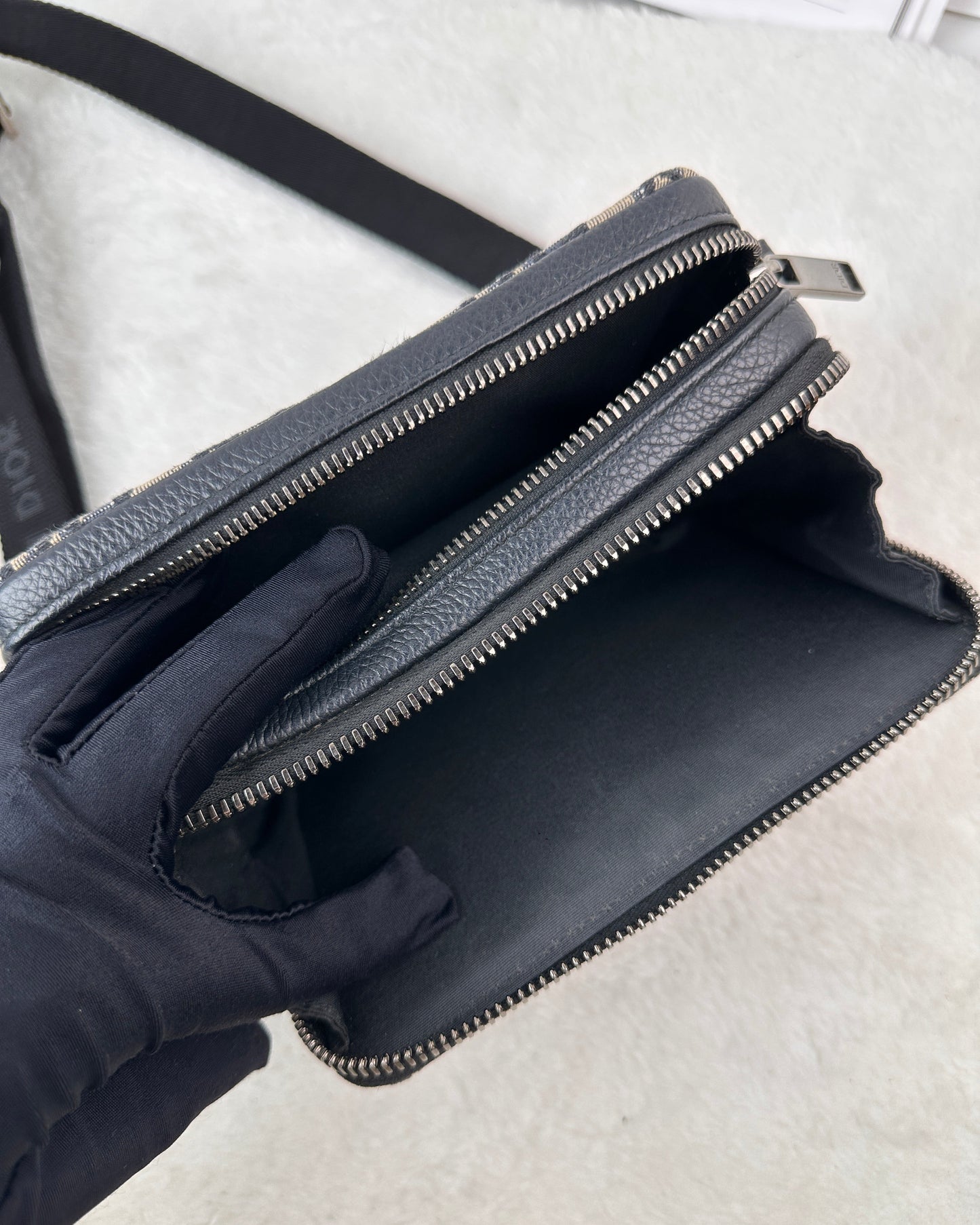 Zipped Pouch With Strap
