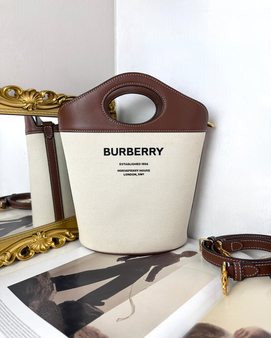 Leather Pocket Bucket Bag