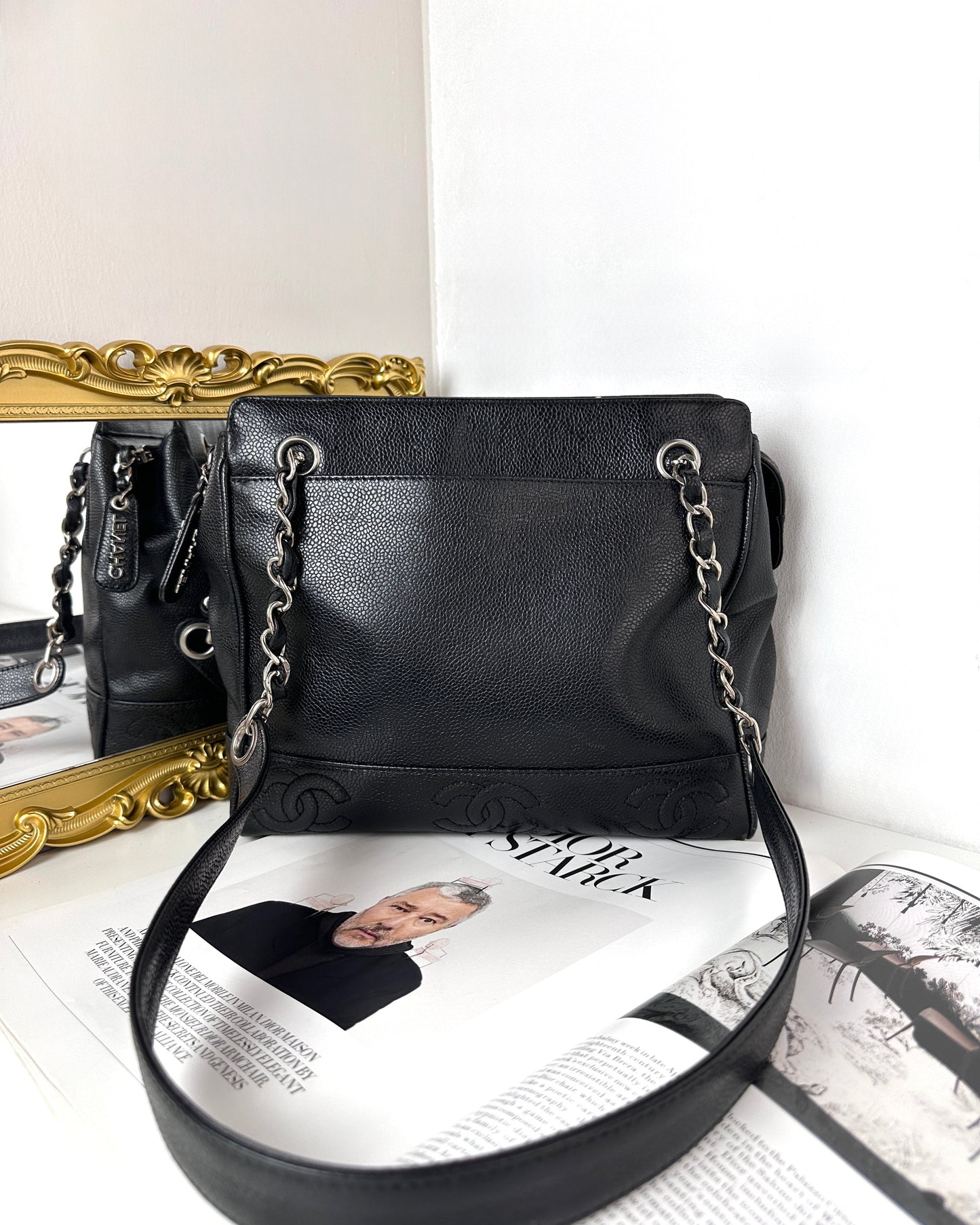 Triple CC Chain Tote Bag