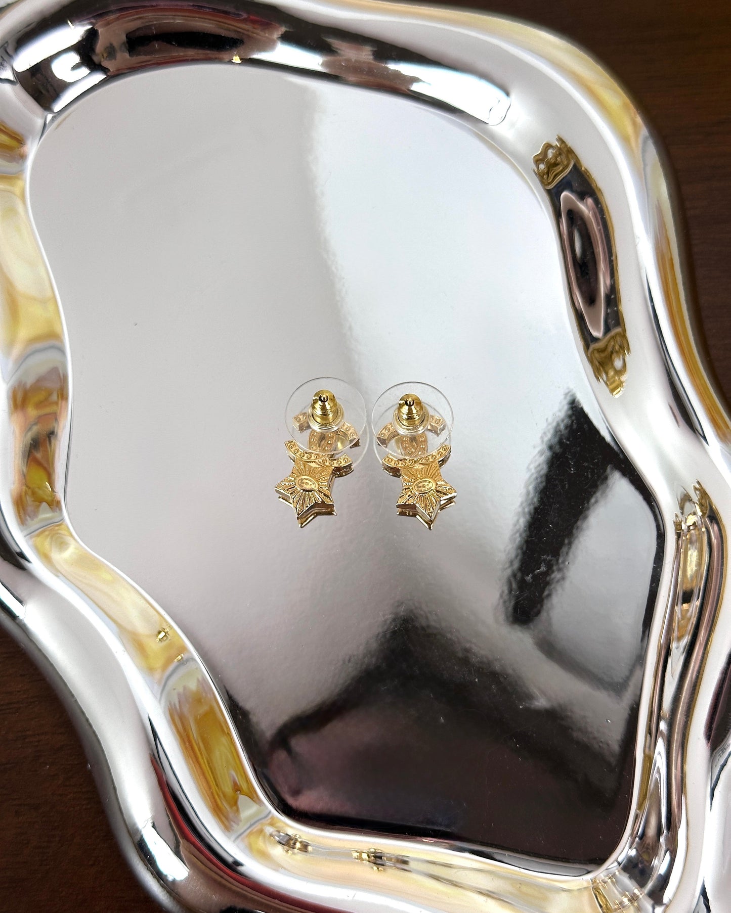 Crystal CC Star Dangle Earrings