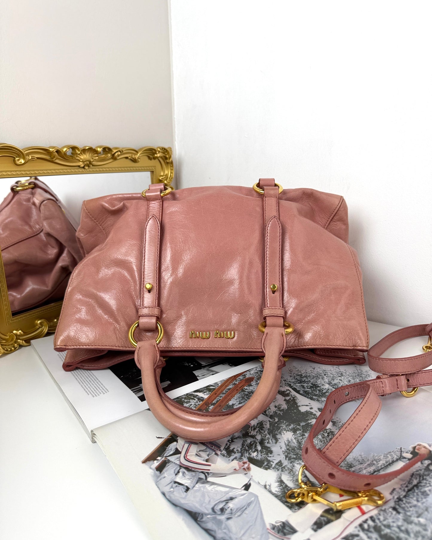 Vitello Shine Leather Tote