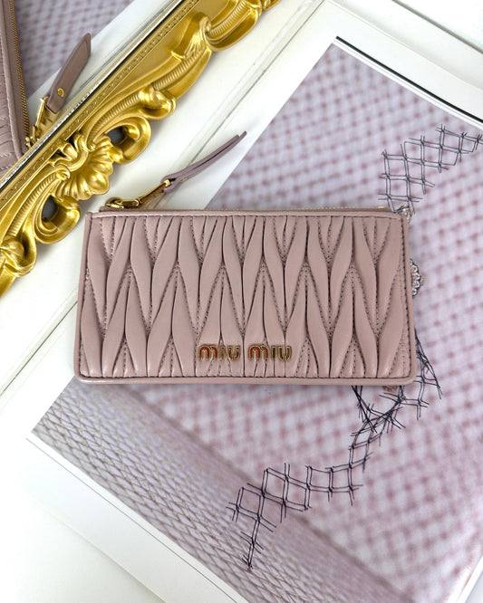 Matelassé Nappa Leather Card Holder