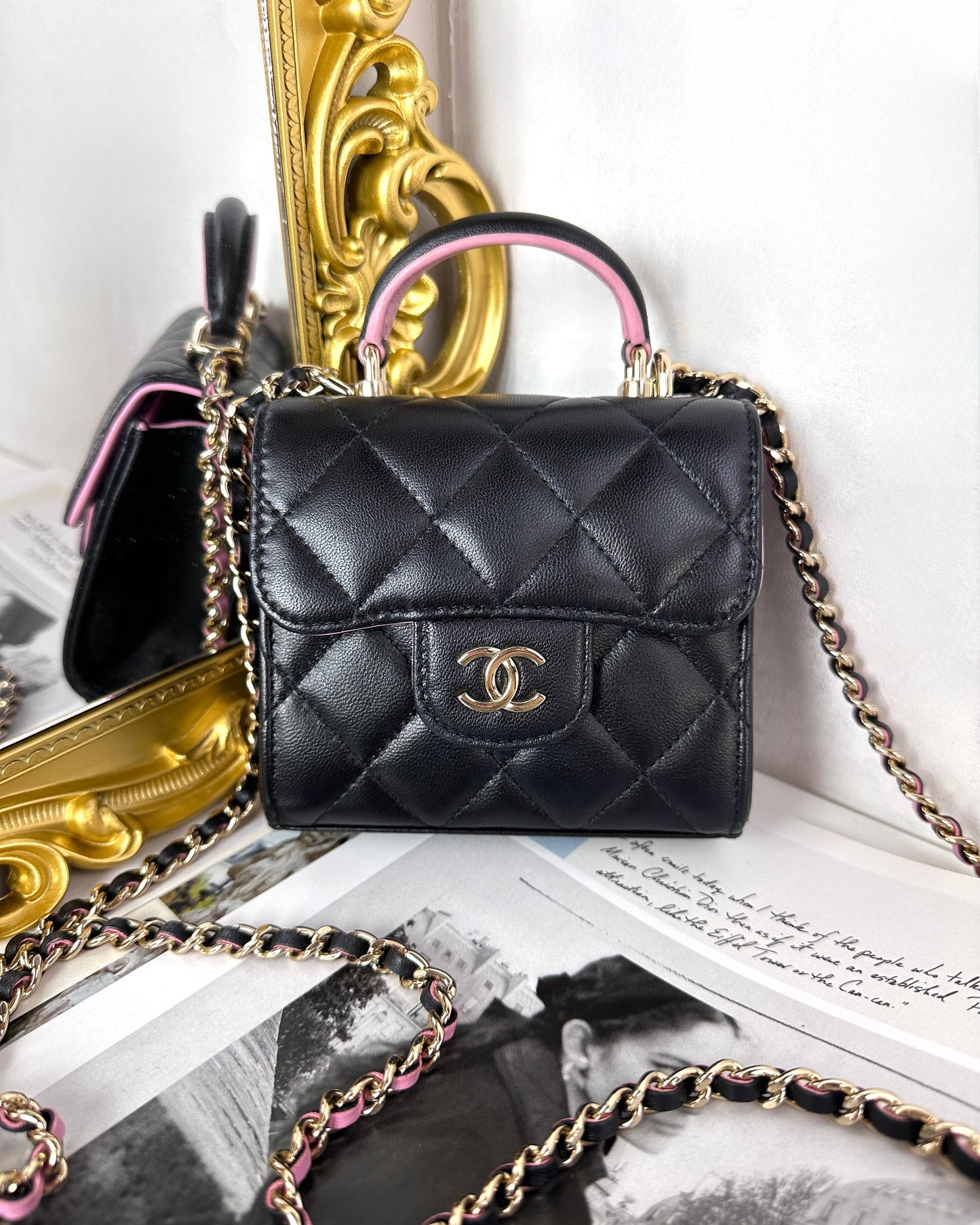 Mini Top Hanlde Clutch with Chain