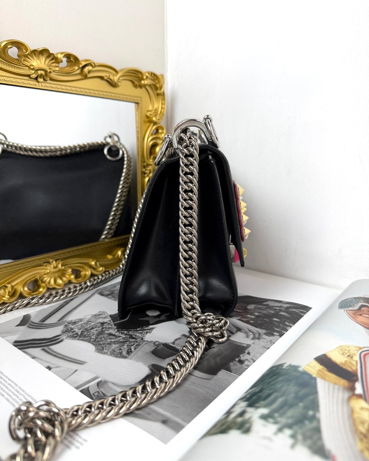Small Kan I Studded Logo Bag