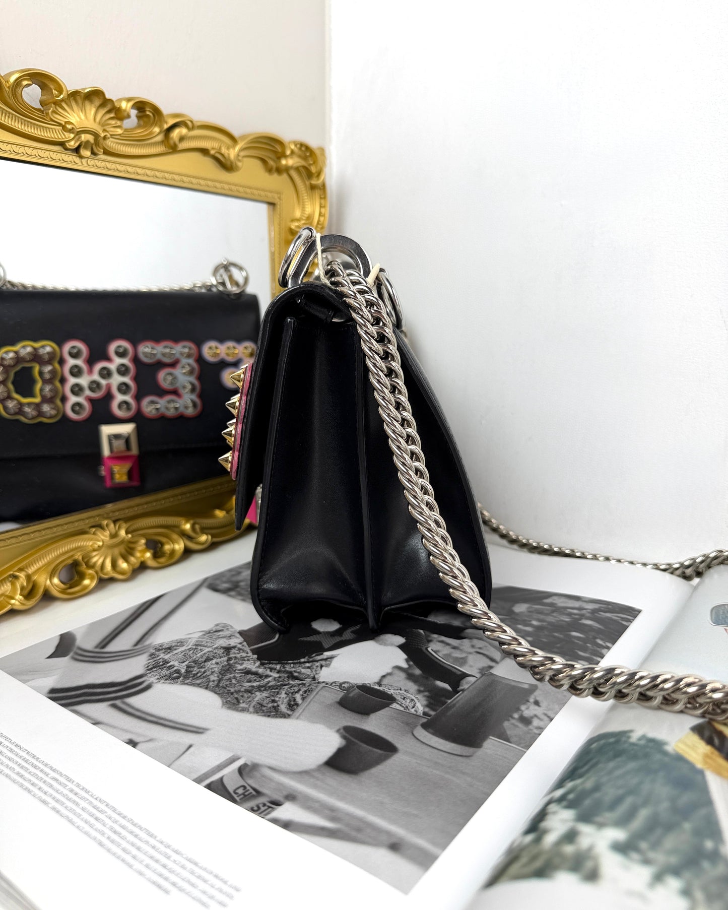 Small Kan I Studded Logo Bag