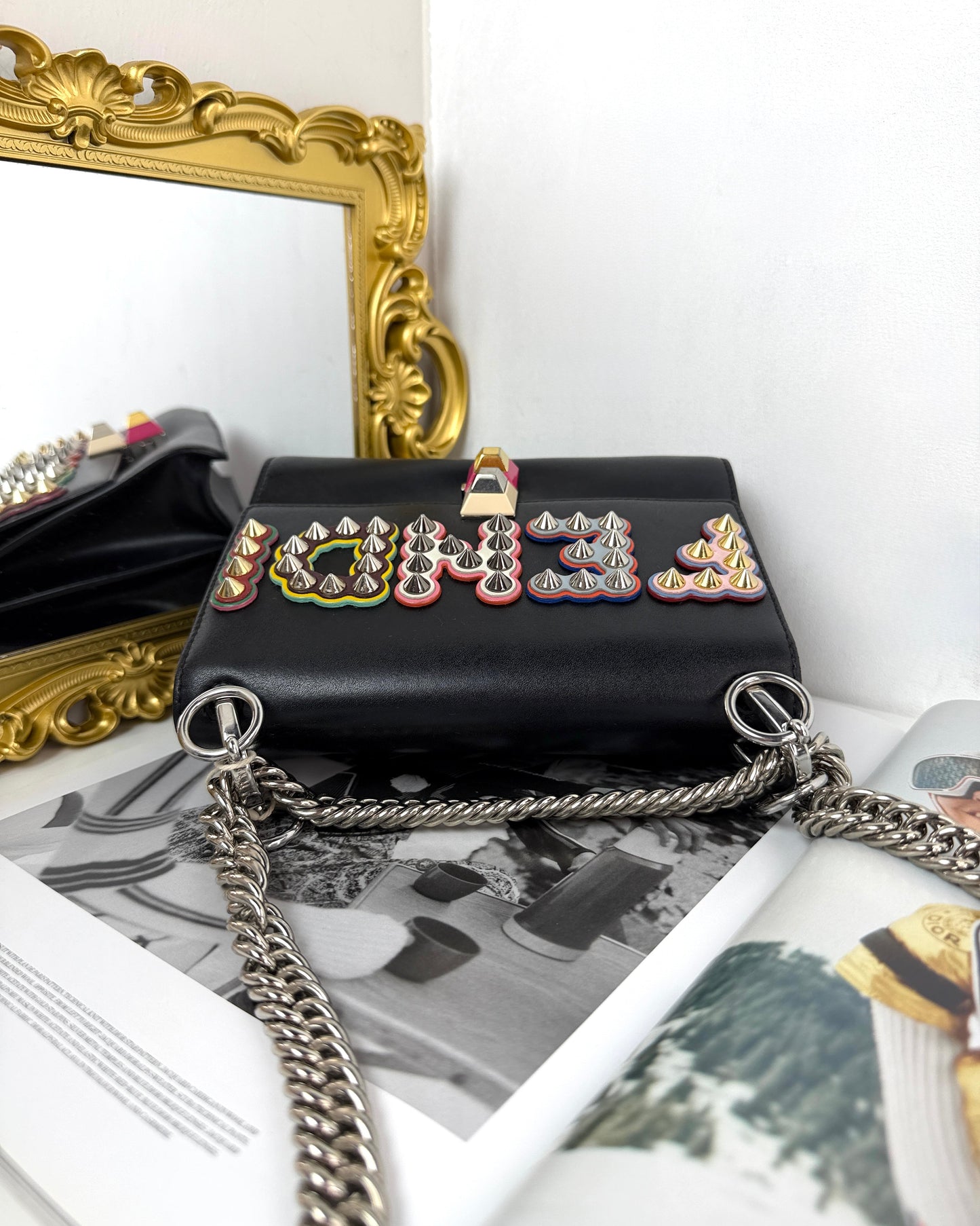 Small Kan I Studded Logo Bag