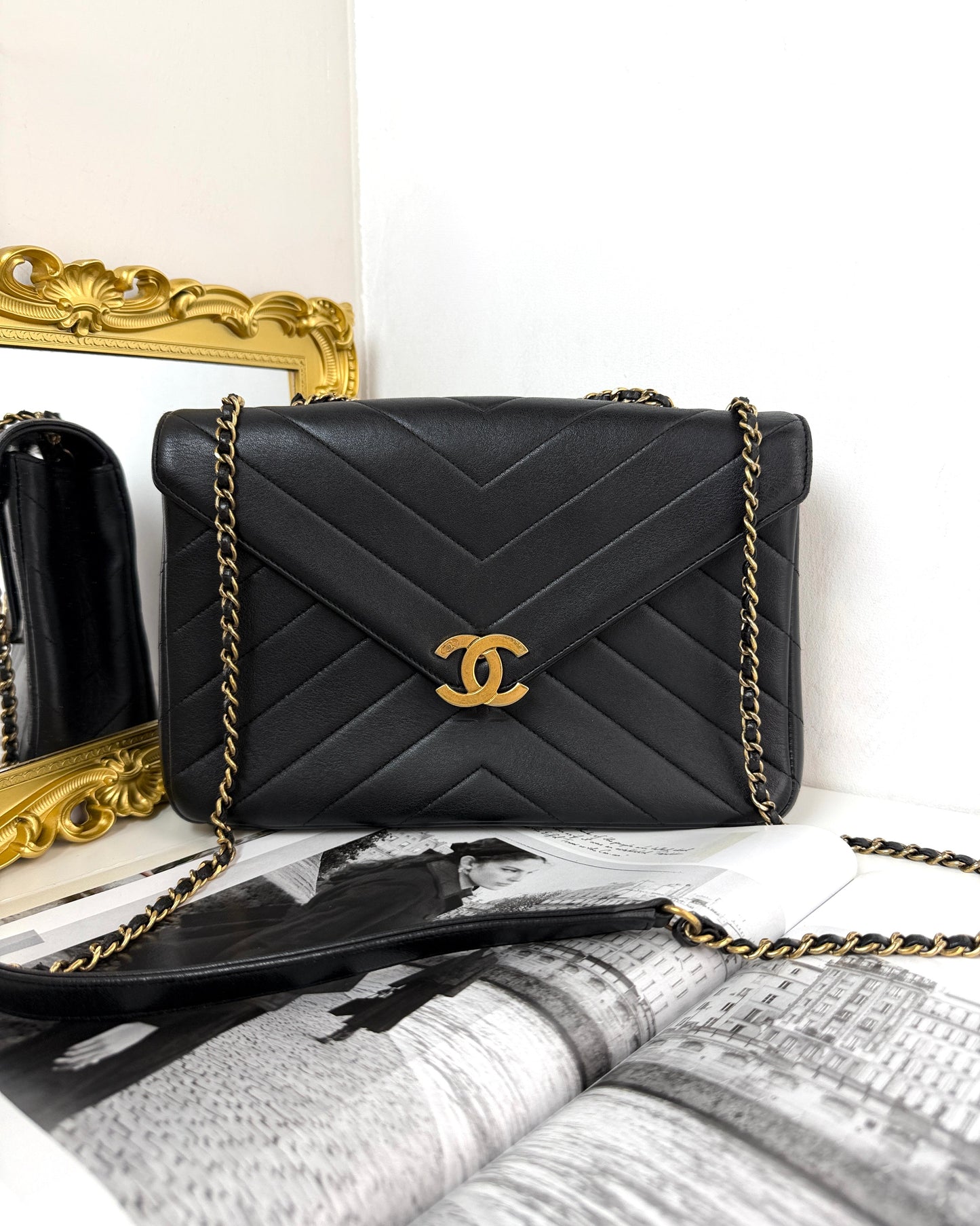 Chevron Envelope Flap Bag