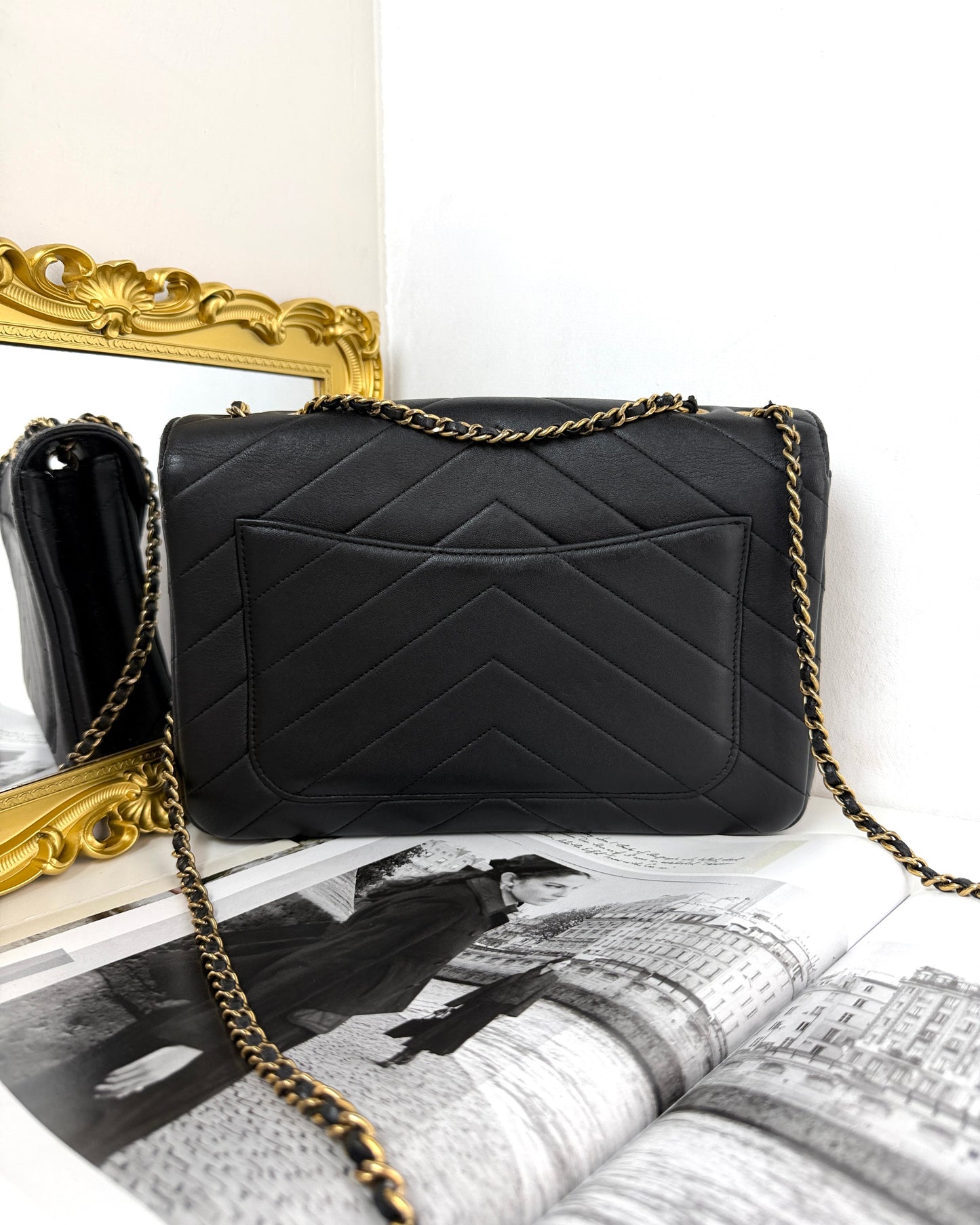 Chevron Envelope Flap Bag