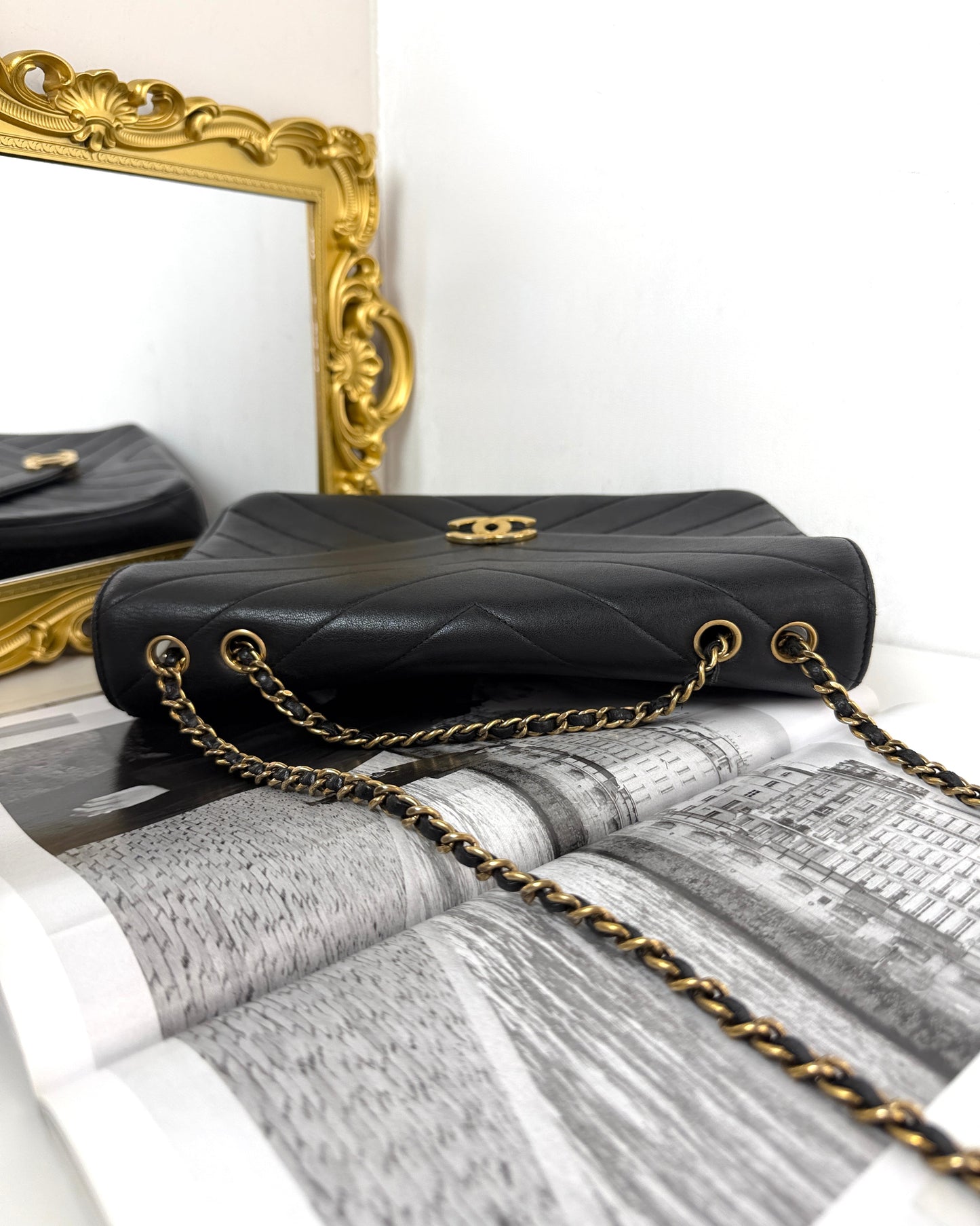 Chevron Envelope Flap Bag