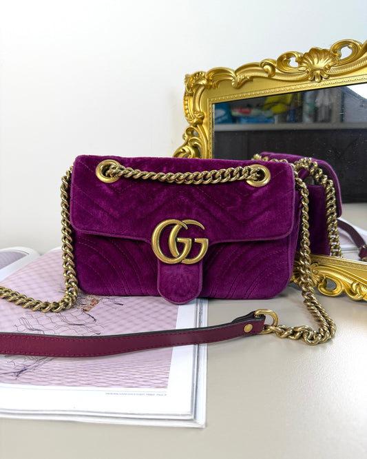 Small Matelassé Velvet Bag