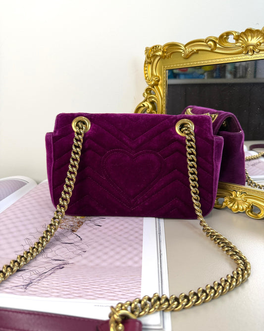 Small Matelassé Velvet Bag