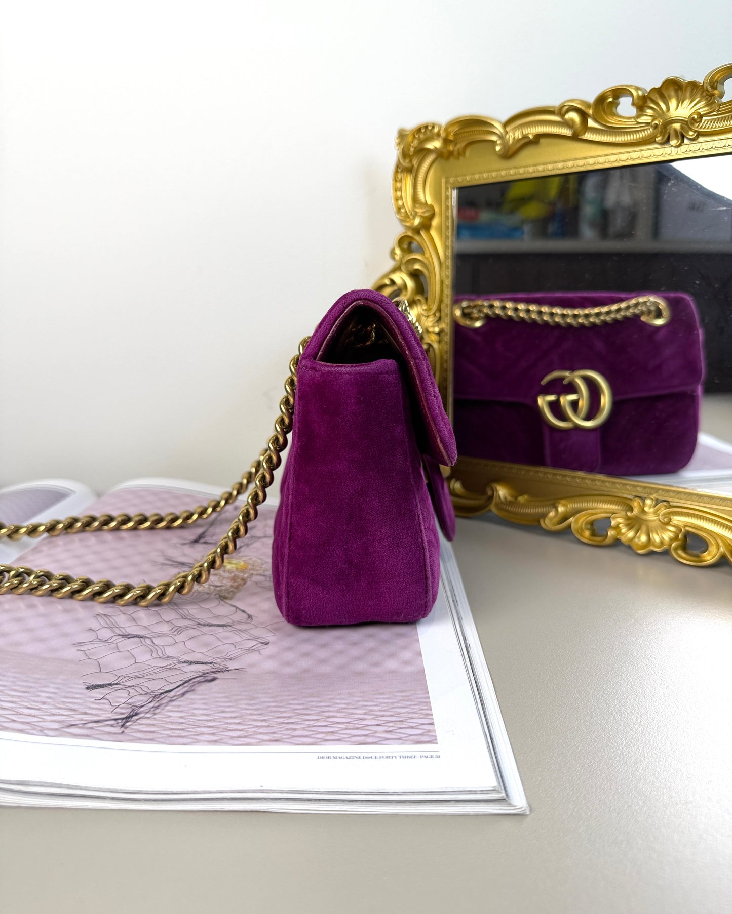 Small Matelassé Velvet Bag