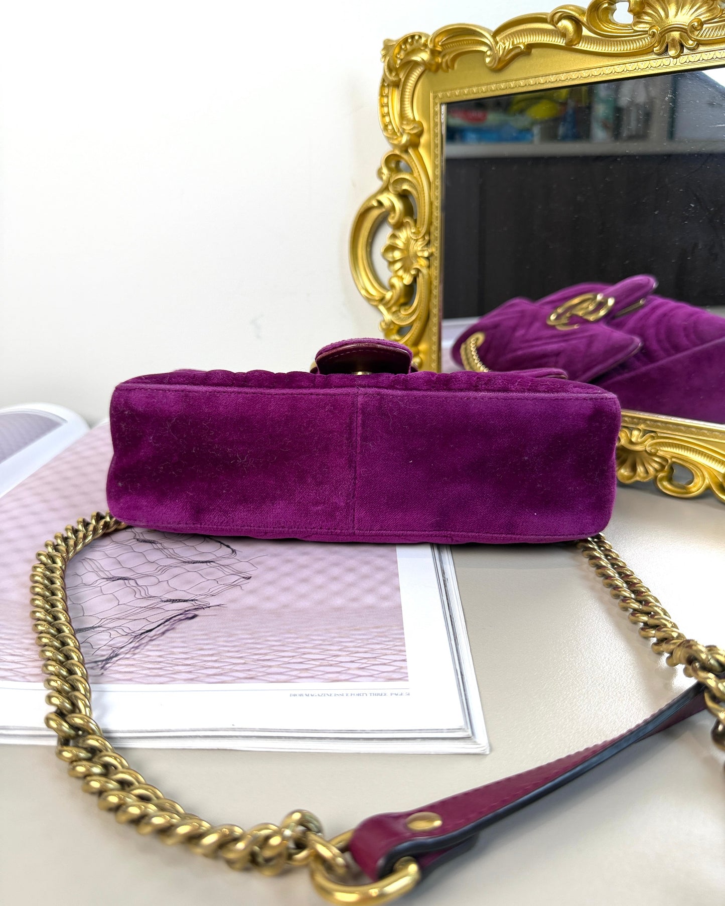 Small Matelassé Velvet Bag