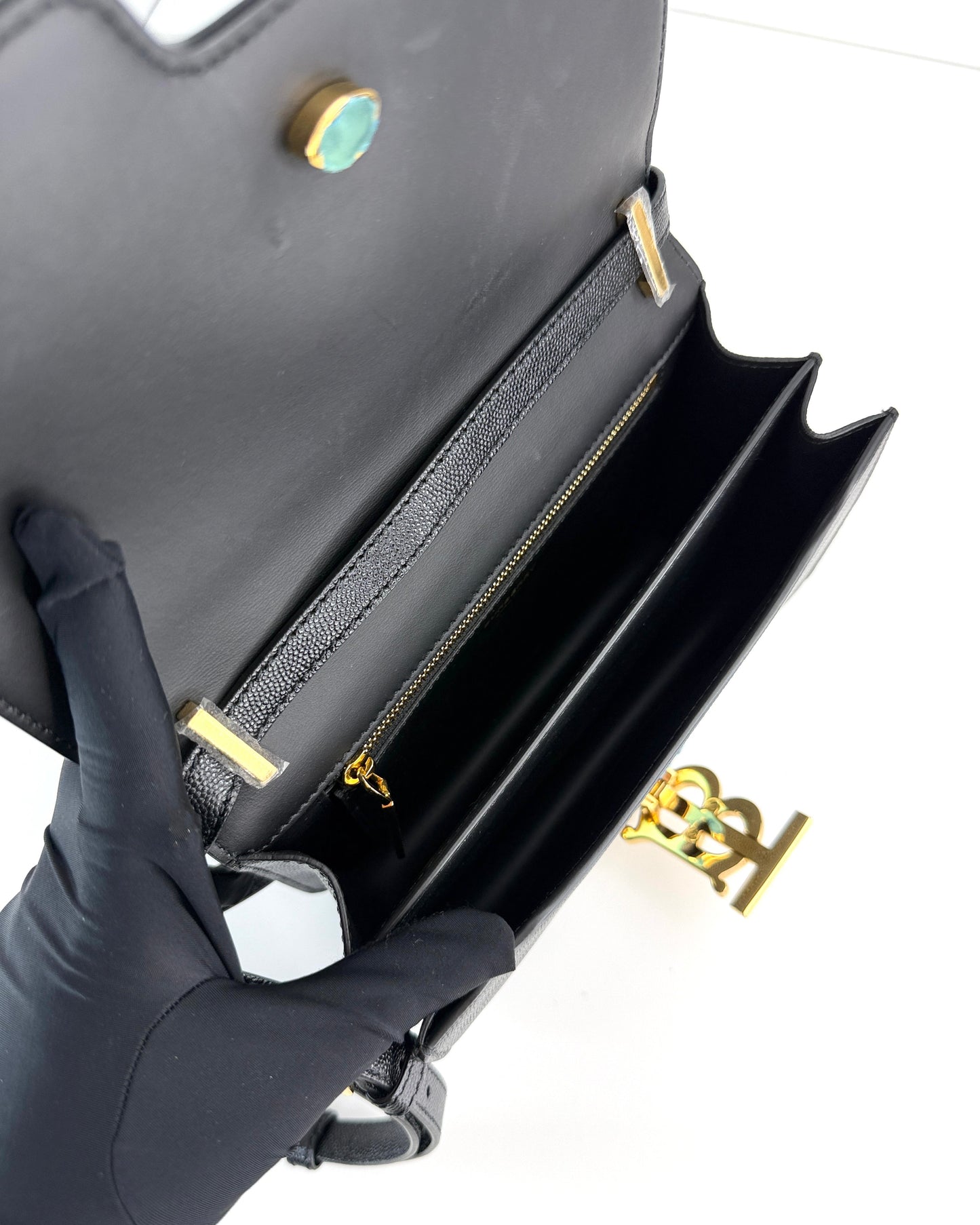 Small Grained Leather TB Bag