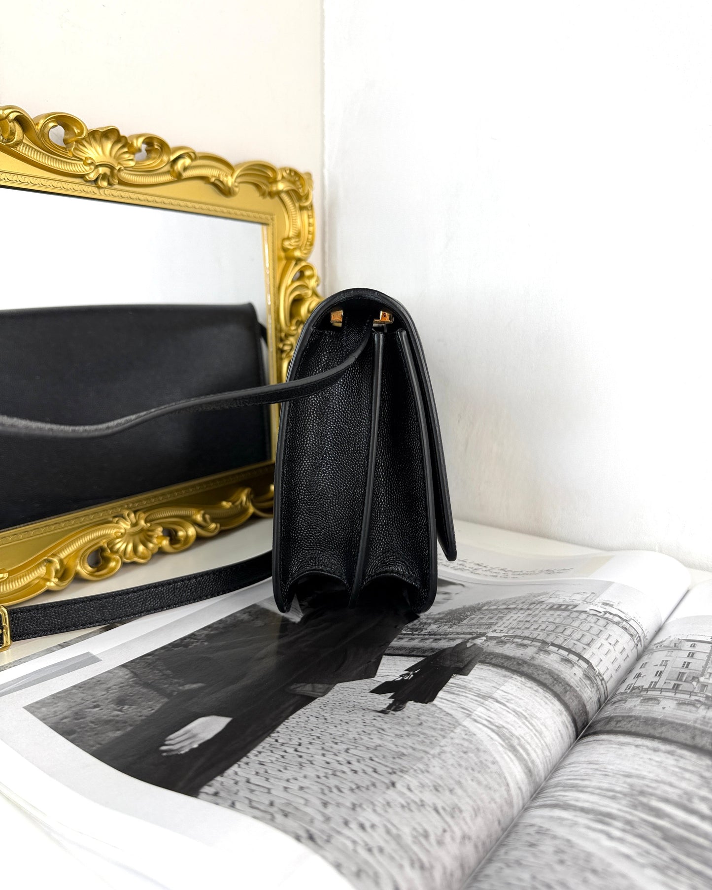 Small Grained Leather TB Bag