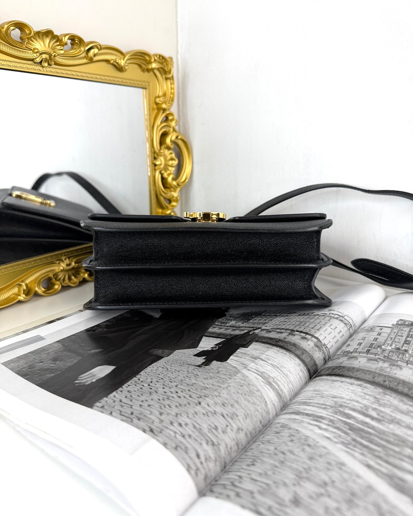 Small Grained Leather TB Bag