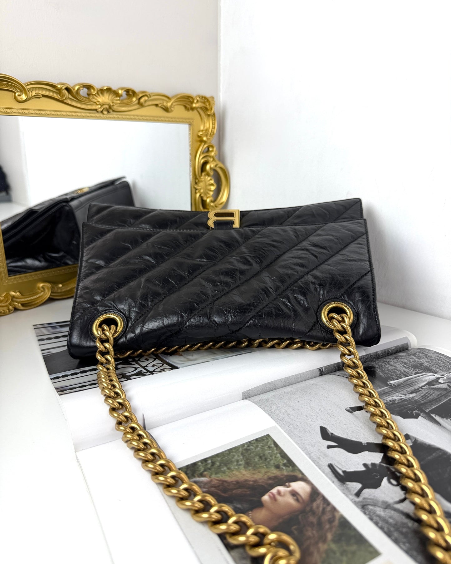 Crush Quilted Chain Bag