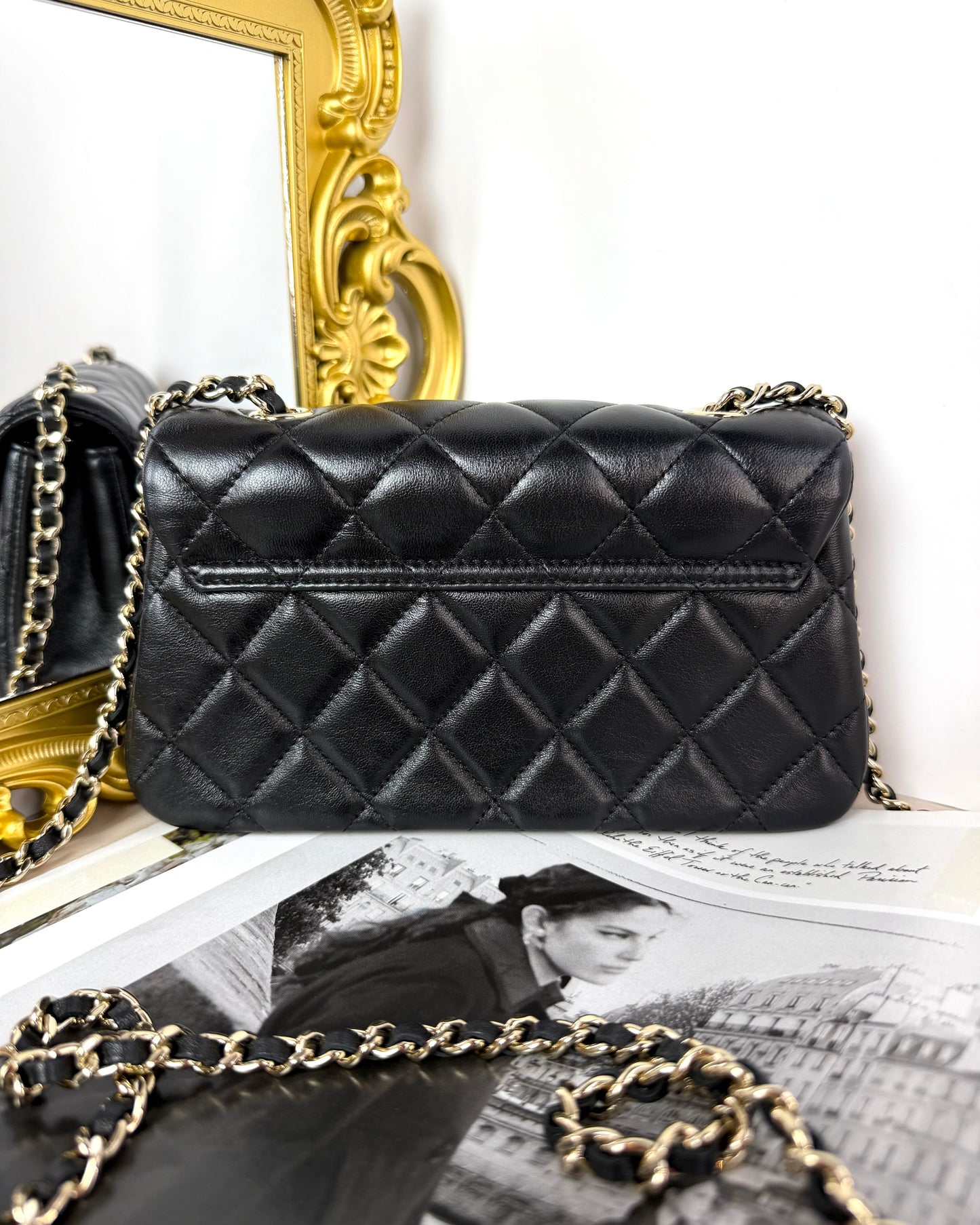 CC Quilted Mini Chain Flap Bag