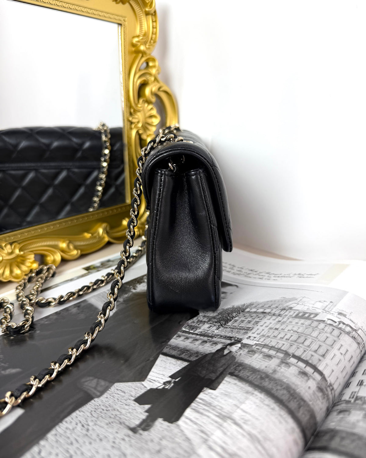 CC Quilted Mini Chain Flap Bag
