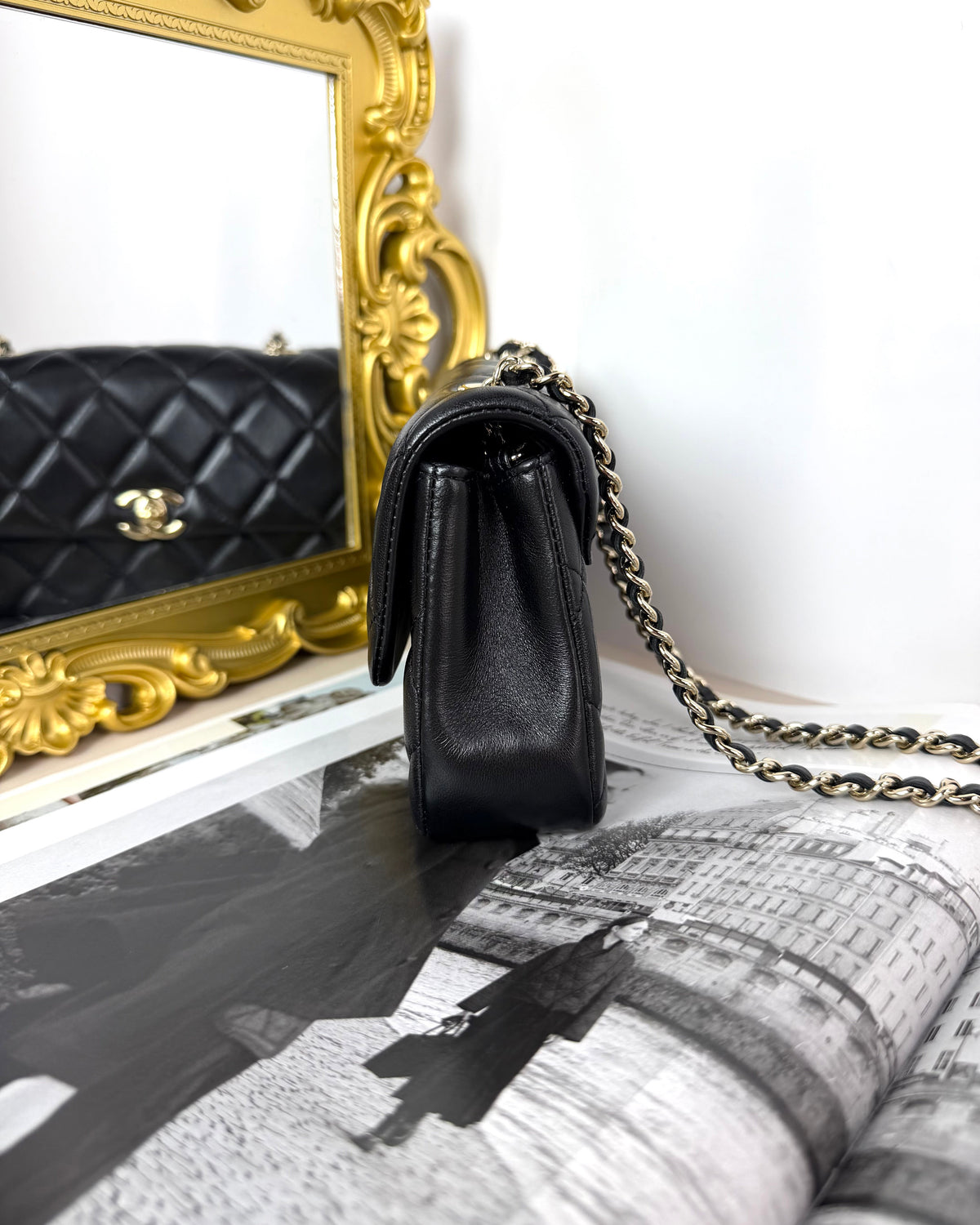CC Quilted Mini Chain Flap Bag